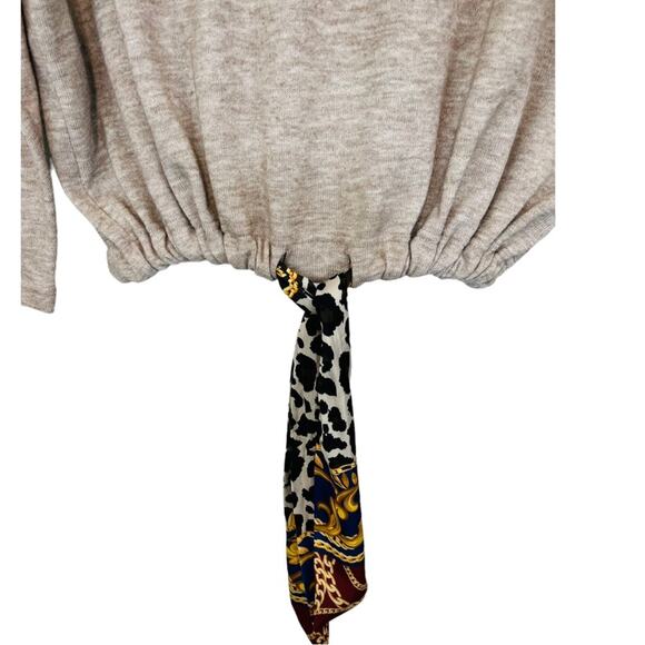 Zara basic drawstring hem pullover tie scarf - Picture 7 of 10